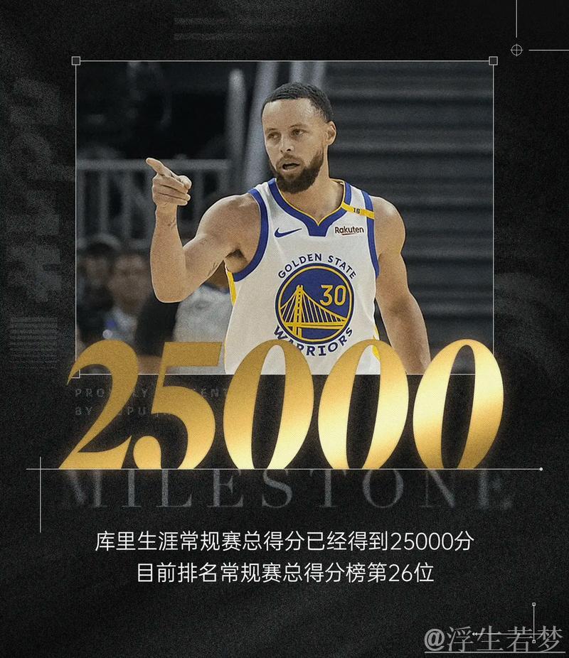 库里复出战创纪录，NBA官方祝贺其打破乔丹30岁后得分纪录！